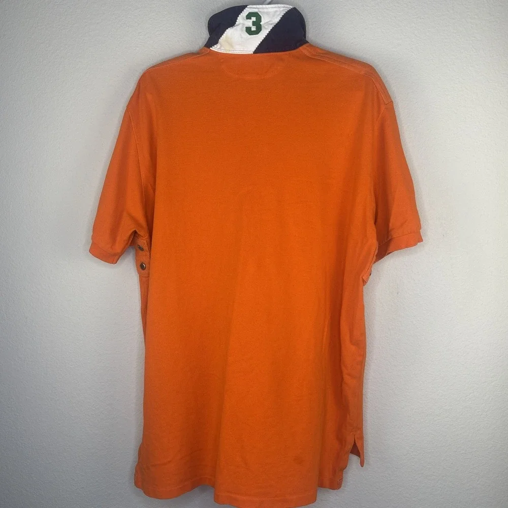Polo Ralph Lauren Big Pony Polo Rugby Shirt Size XL vtg 90s single stitch vented